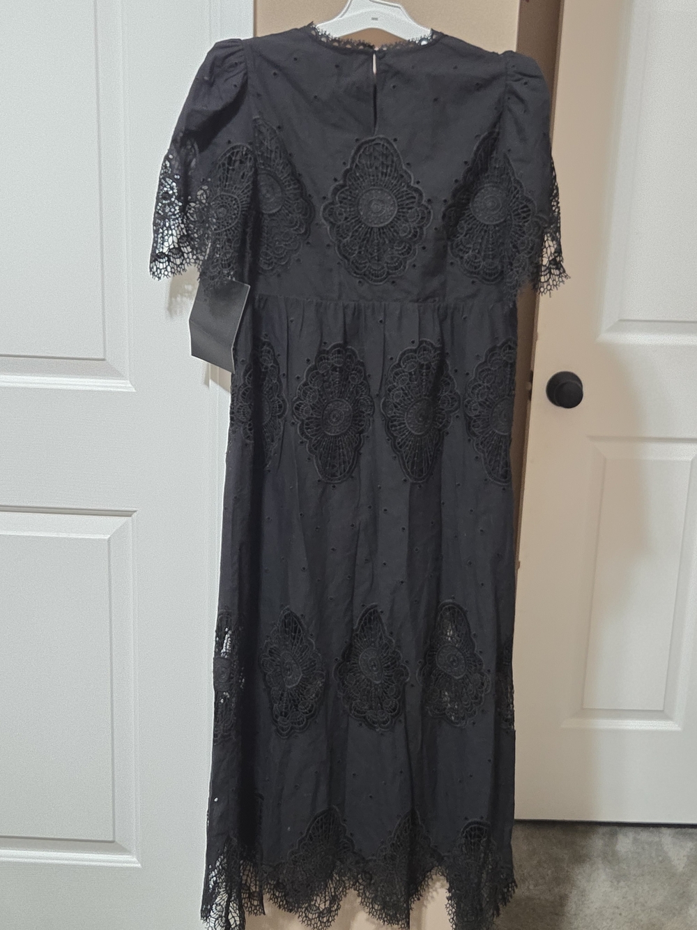 NWT Tuckernuck Black Catalina Lace Midi Dress - Picture 6 of 8